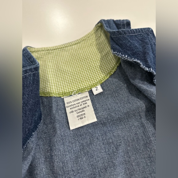 Vintage denim vest with pocket and full zip - Picture 3 of 5